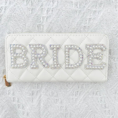 Luxury White PU Wallet Women Boho Bride Clutch Purse – Elegant Men's Accessory | Accessorio Uomo Elegante