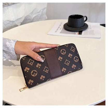 Long Wallet Women 2025 Fashion Print Zipper Design – Elegant Men's Accessory | Accessorio Uomo Elegante