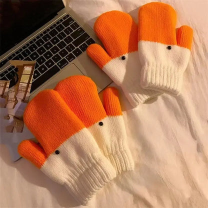 Cute Wool Plush Gloves – Winter Warm Couple Style