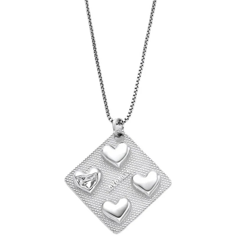 DRAVEN — Love Pills Pendant Necklace – Gothic Punk Titanium Steel Jewelry for Couples