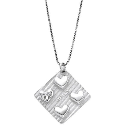 Love Pills Pendant Necklace – Gothic Punk Titanium Steel Jewelry for Couples