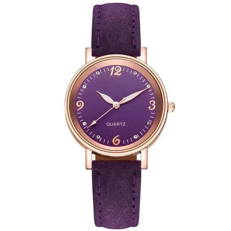 DRAVEN — Soft Elegance – Women’s Leather Strap Watch with Bracelet-Inspired Design