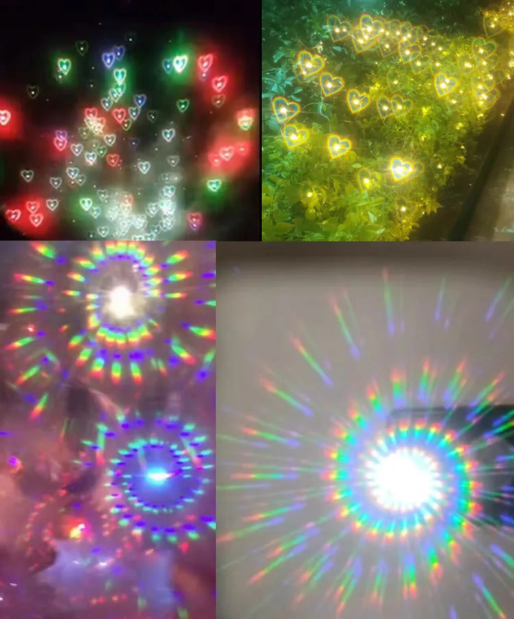 Diffraction Party Glasses – Love & Firework Light Show Set (5PCS) – Elegant Men's Accessory | Accessorio Uomo Elegante