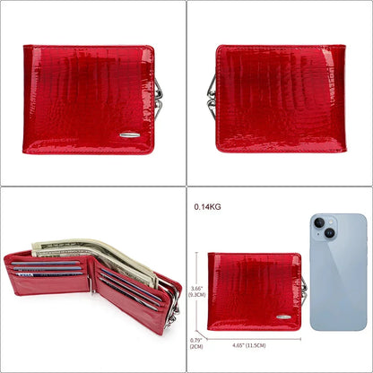 Luxury Genuine Leather Wallet Women Short Clip Purse – Elegant Men's Accessory | Accessorio Uomo Elegante