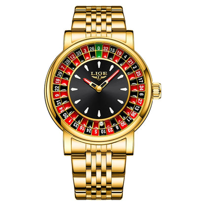 Roulette Motion – Men’s Rotating Dial Watch with Arabic Numerals – Elegant Men's Accessory | Accessorio Uomo Elegante