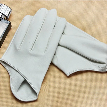 Faux Leather Fingerless Gloves – Women’s Dance Performance Style – Elegant Men's Accessory | Accessorio Uomo Elegante