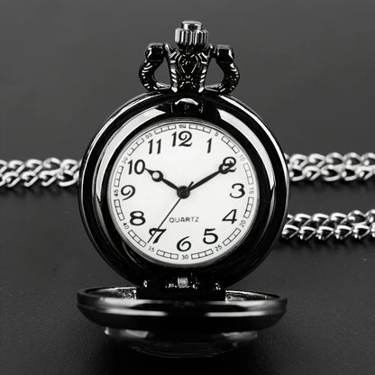 Dark Wing – Gothic Raven Pocket Watch with Necklace Chain – Elegant Men's Accessory | Accessorio Uomo Elegante