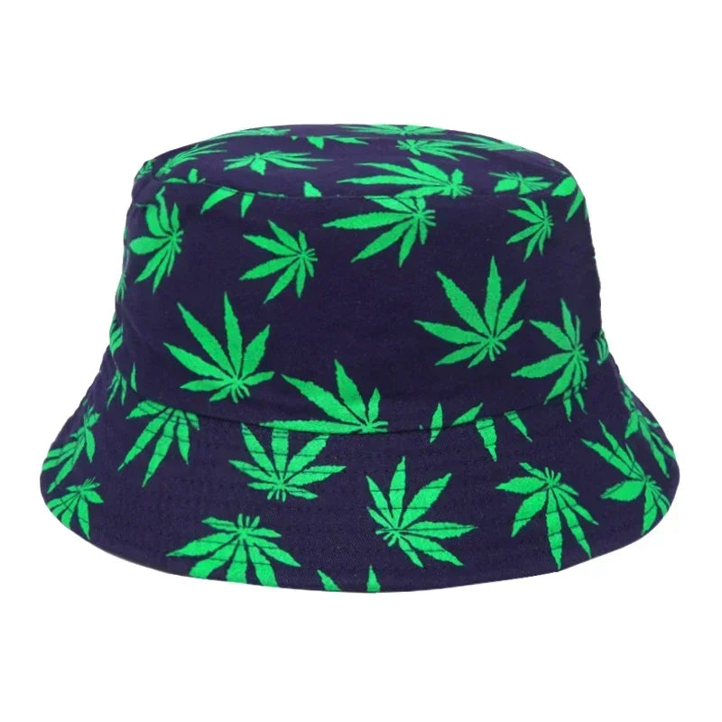 DRAVEN — Weed Print Bucket Hat – Unisex Summer Streetwear