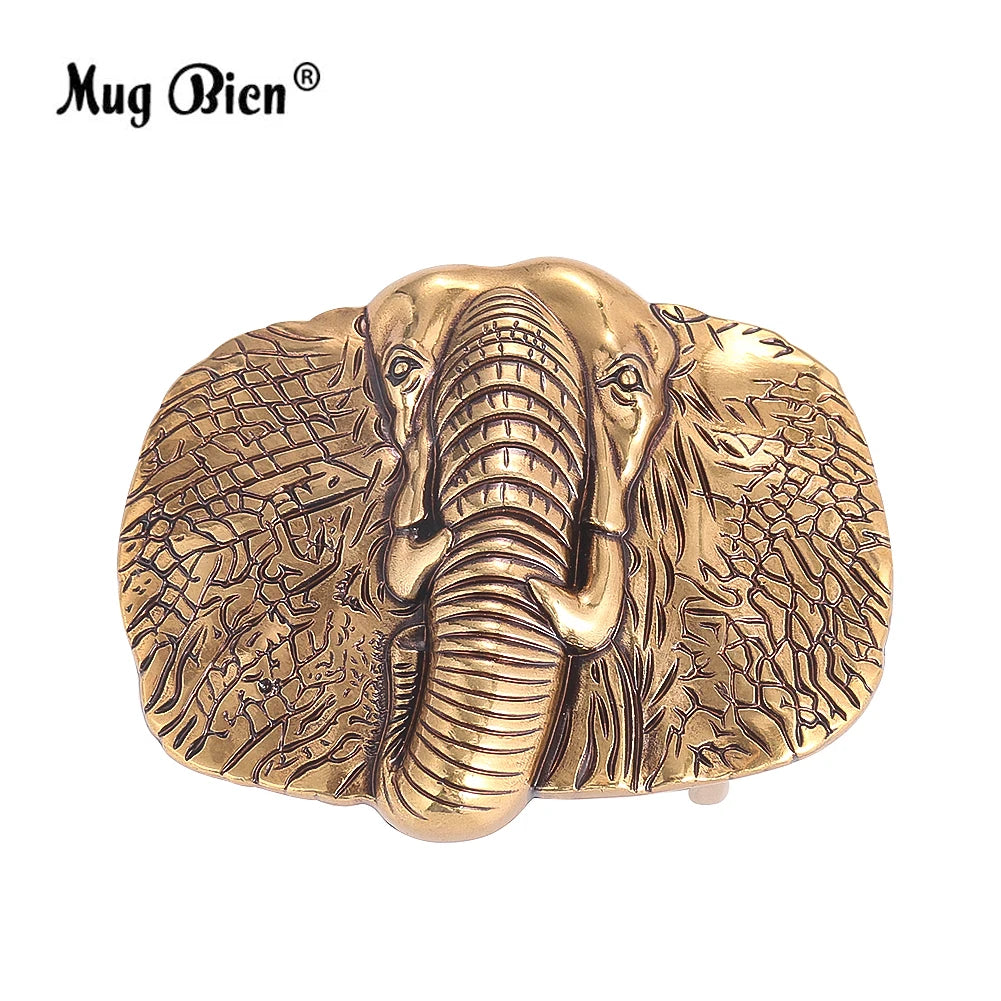 DRAVEN — Elephant Alloy Belt Buckle Men Western Handmade Design