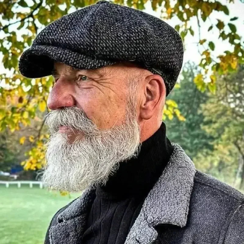 DRAVEN — 2025 Vintage Tweed Flat Cap – Classic Retro Peaky Blinders Beret for Men & Women
