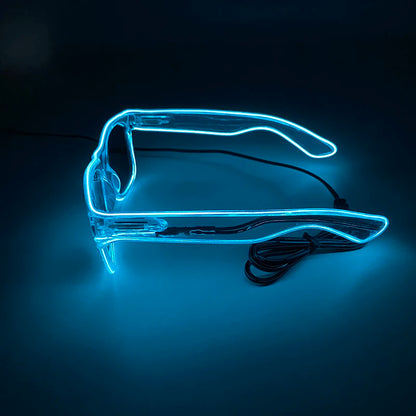 Neon Glow Party Sunglasses – LED Light-Up Style – Elegant Men's Accessory | Accessorio Uomo Elegante