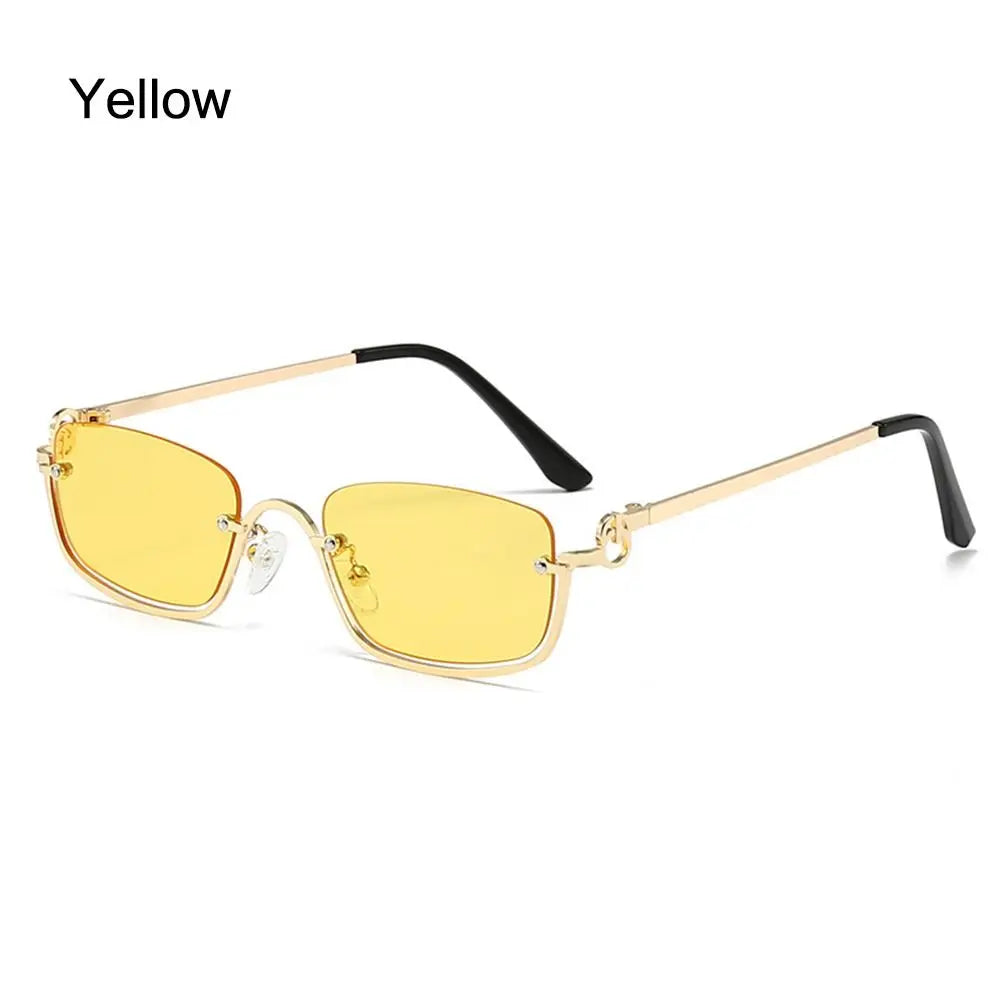 DRAVEN — Half-Frame Square Sunglasses – Vintage Metal Y2K  Shades