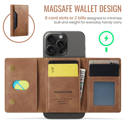 Magnetic Leather Wallet Premium Foldable Mini Design – Elegant Men's Accessory | Accessorio Uomo Elegante