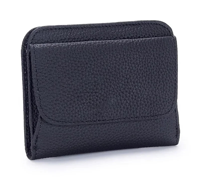 DRAVEN — Genuine Leather Wallet Women 2025 Folding Small Design