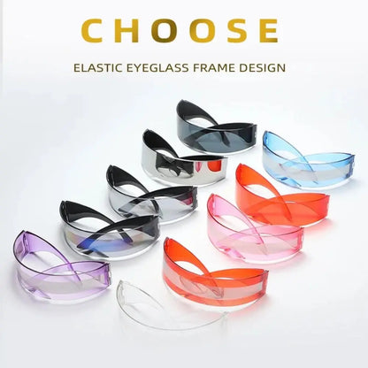 Futuristic Rimless Sunglasses – Y2K Punk Lightweight Eyewear – Elegant Men's Accessory | Accessorio Uomo Elegante
