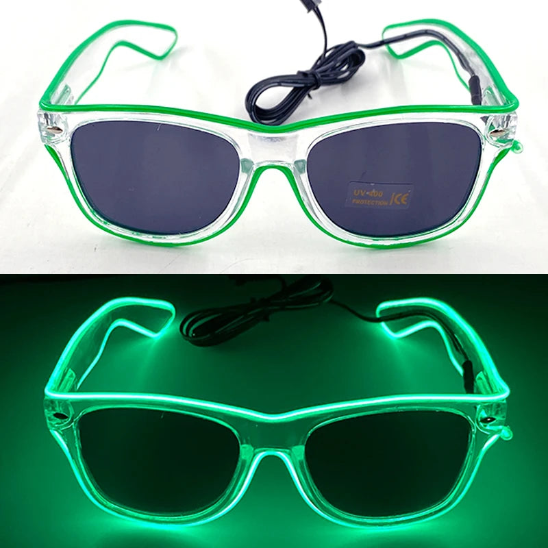 DRAVEN — Neon Glow Party Sunglasses – LED Light-Up Style