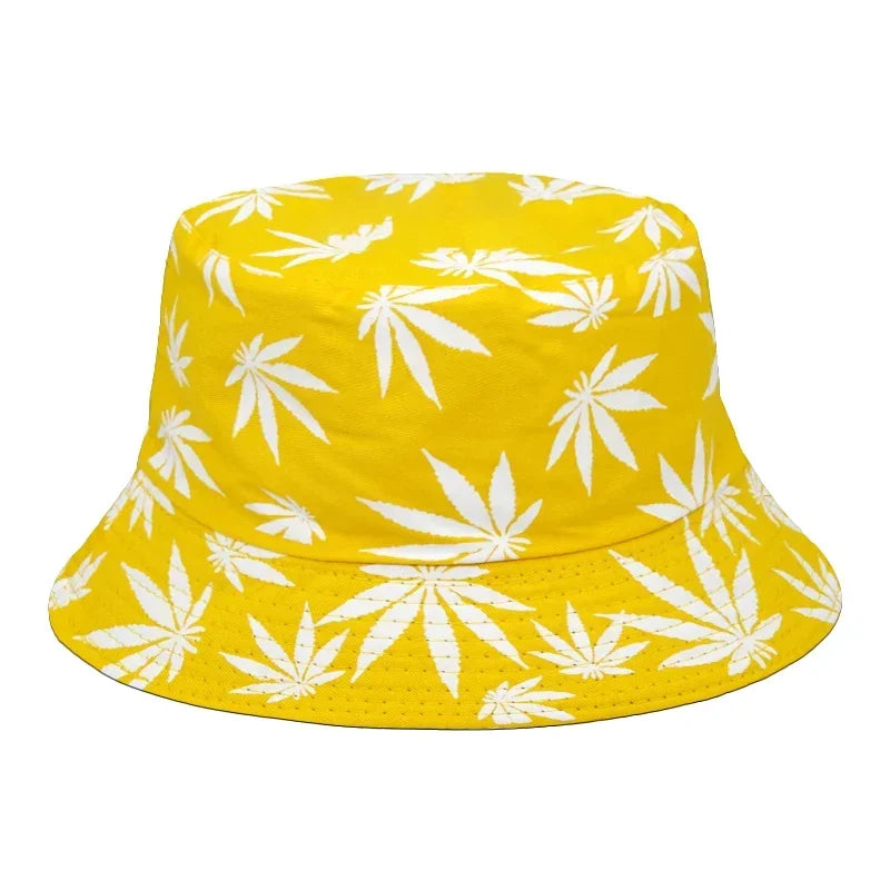 DRAVEN — Weed Print Bucket Hat – Unisex Summer Streetwear