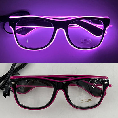 Neon Glow Party Sunglasses – LED Light-Up Style