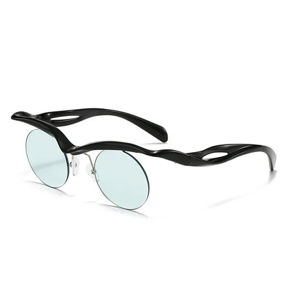 Rimless Round Sunglasses – Trendy Designer Shape – Elegant Men's Accessory | Accessorio Uomo Elegante