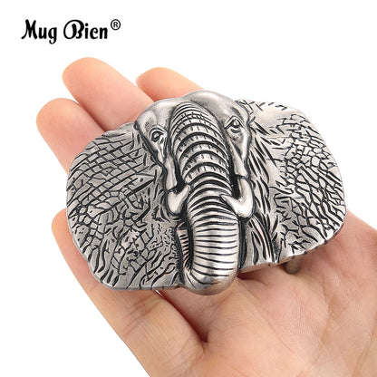 Elephant Alloy Belt Buckle Men Western Handmade Design – Elegant Men's Accessory | Accessorio Uomo Elegante