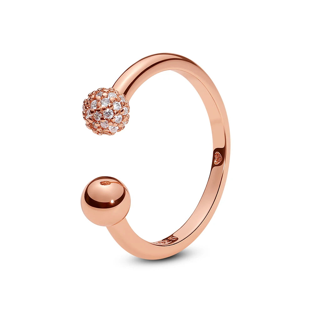 DRAVEN — Rose Gold Crown Heart Ring