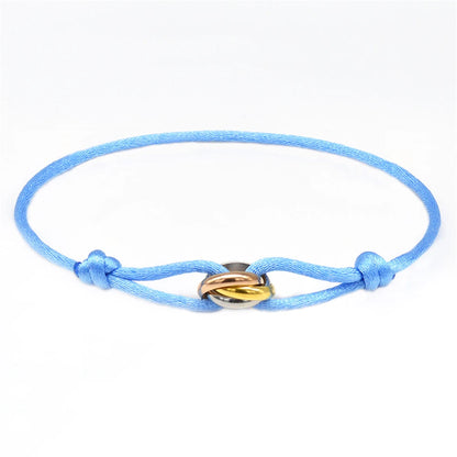 Unisex Rope Bracelet with Metal Buckle