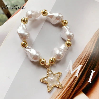 Baroque Imitation Pearl Bracelet – Elegant Men's Accessory | Accessorio Uomo Elegante
