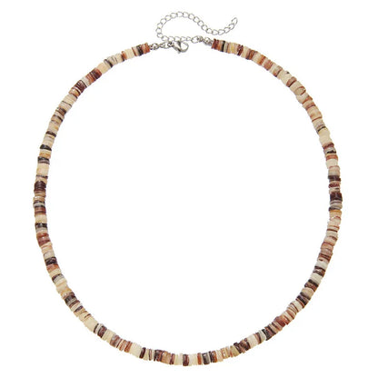 Natural Stone Beaded Necklace – Vintage Geometric Pendant Jewelry for Men – Elegant Men's Accessory | Accessorio Uomo Elegante