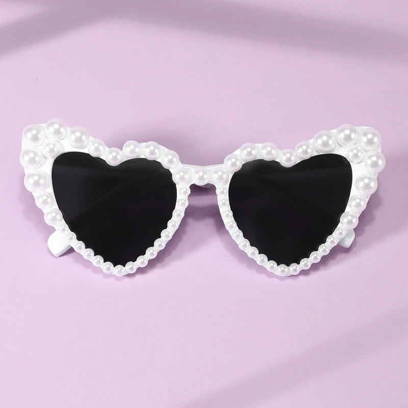 DRAVEN — Pearl Heart Sunglasses – Luxury Shimmer Love Bling Eyewear