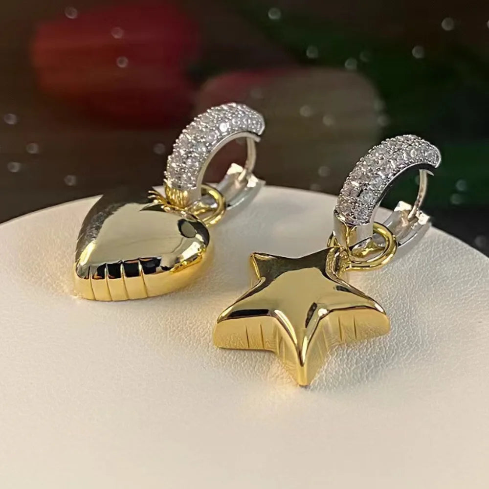 DRAVEN — Asymmetric Star & Love Earrings