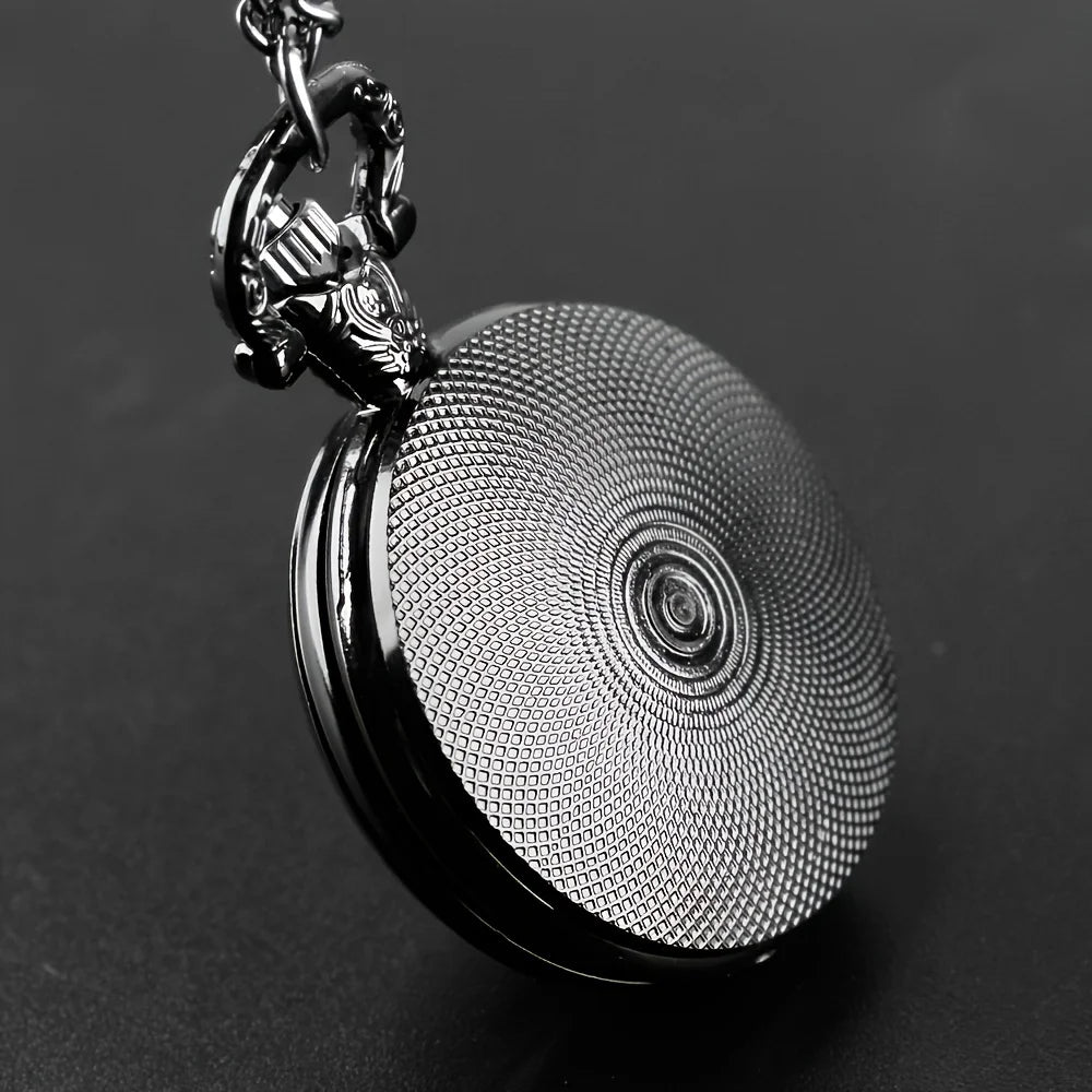 DRAVEN — Dark Wing – Gothic Raven Pocket Watch with Necklace Chain