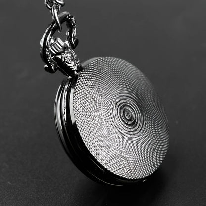 Dark Wing – Gothic Raven Pocket Watch with Necklace Chain – Elegant Men's Accessory | Accessorio Uomo Elegante
