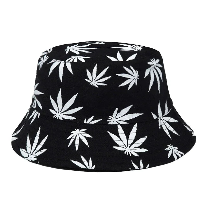 DRAVEN — Weed Print Bucket Hat – Unisex Summer Streetwear
