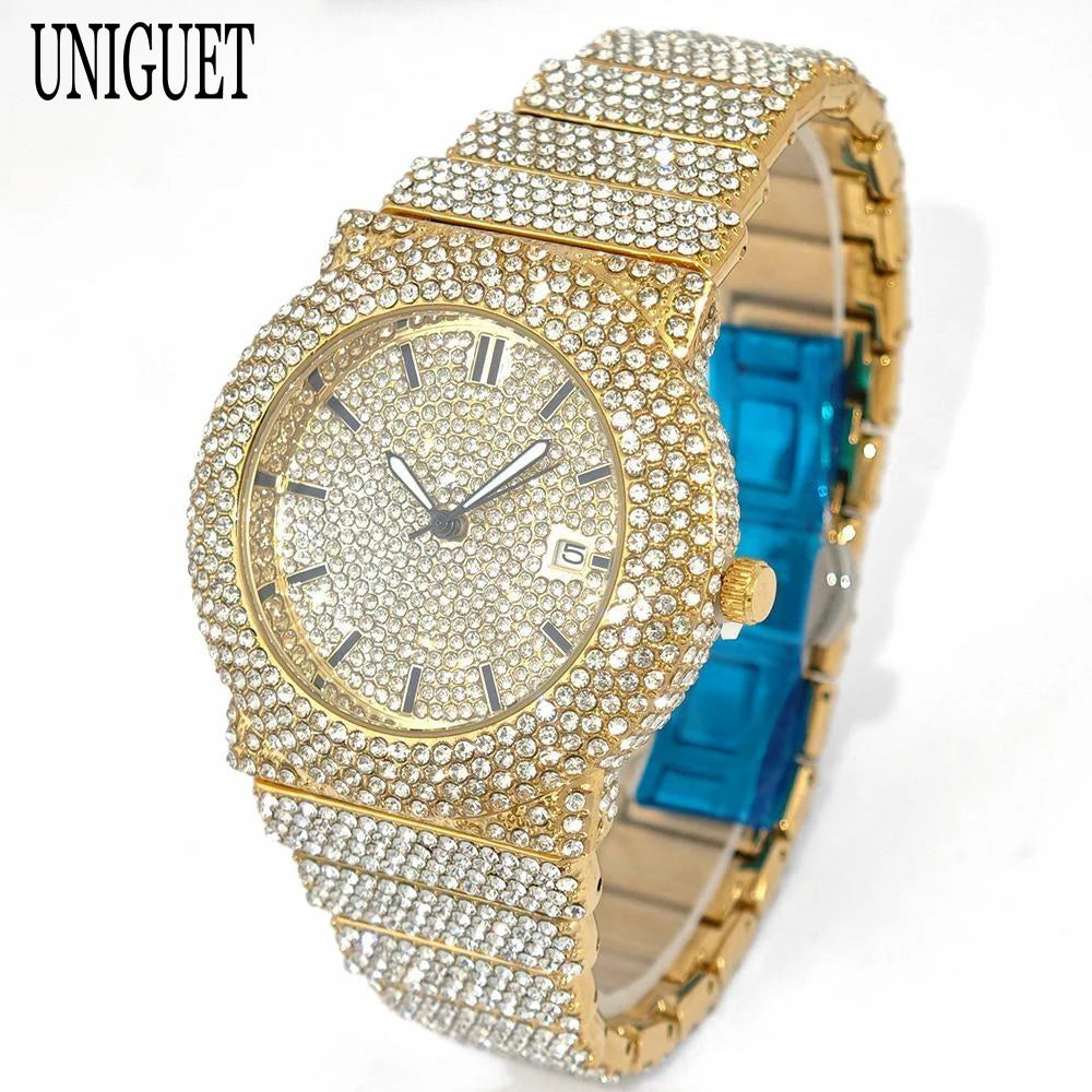 Arctic Blaze – Men’s Ice Steel Luxury Watch 2025 Edition – Elegant Men's Accessory | Accessorio Uomo Elegante