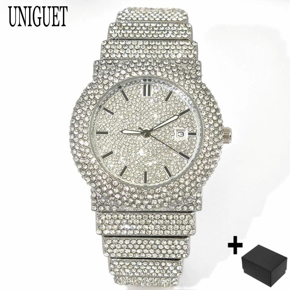 DRAVEN — Arctic Blaze – Men’s Ice Steel Luxury Watch 2025 Edition