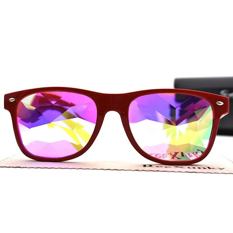 DRAVEN — Classic Square Party Sunglasses – Rave Diffraction Shades