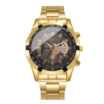 Business Quartz Watch for Men – Large Dial & Calendar Display – Elegant Men's Accessory | Accessorio Uomo Elegante