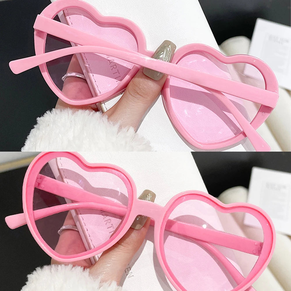 Pink Heart Sunglasses – Candy Vintage Big Frame UV400 Shades – Elegant Men's Accessory | Accessorio Uomo Elegante