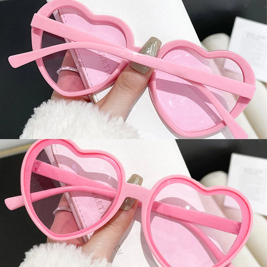 DRAVEN — Pink Heart Sunglasses – Candy Vintage Big Frame UV400 Shades — Sunglasses | DRAVEN