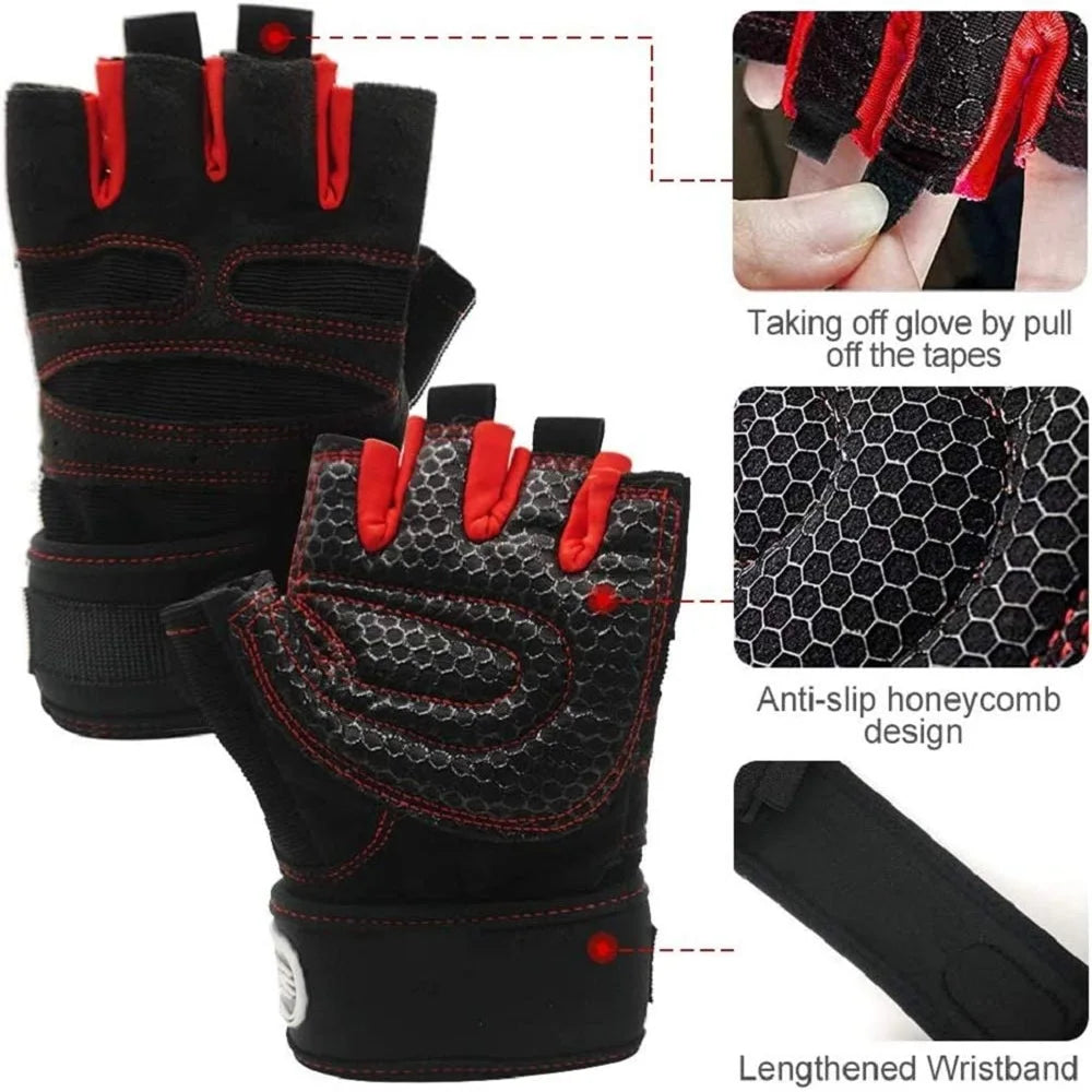 DRAVEN — Half Finger Workout Gloves – Unisex Gym & Street Style