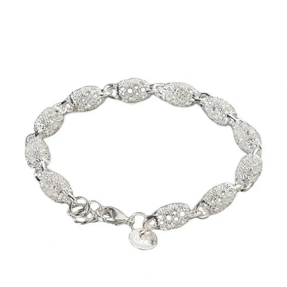 Draven Frosted Link Bracelet – Elegant Men's Accessory | Accessorio Uomo Elegante