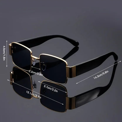 Large Frame Sunglasses – Gold & Black Accent – Elegant Men's Accessory | Accessorio Uomo Elegante