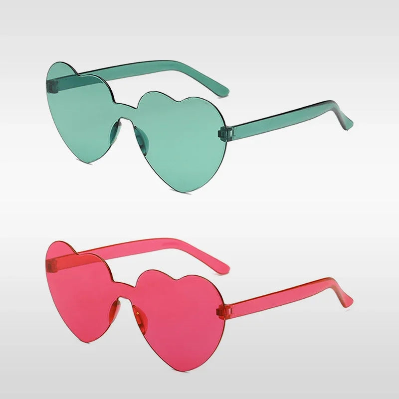 Red Heart Sunglasses – Designer Retro Cat Eye Y2K Shades – Elegant Men's Accessory | Accessorio Uomo Elegante