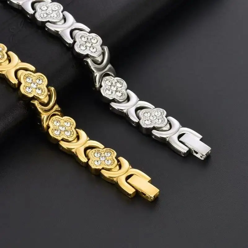 DRAVEN — Four-Leaf Clover Diamond Bracelet