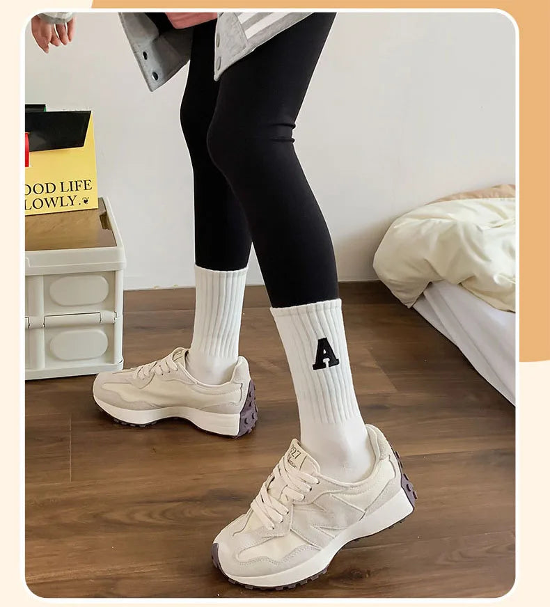 DRAVEN — Women's Kawaii Letter A Socks – Warm Korean Style