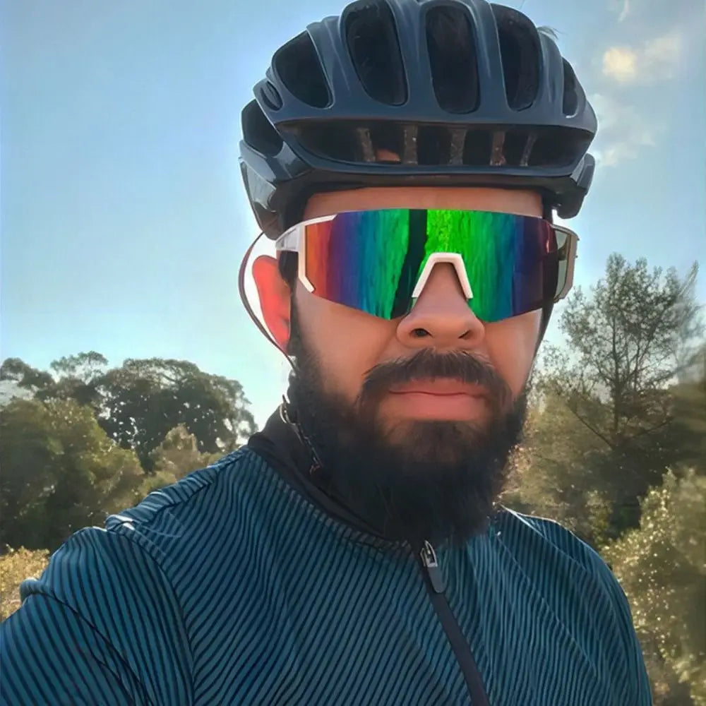 Cycling Sport Sunglasses – Clear Windproof Design – Elegant Men's Accessory | Accessorio Uomo Elegante