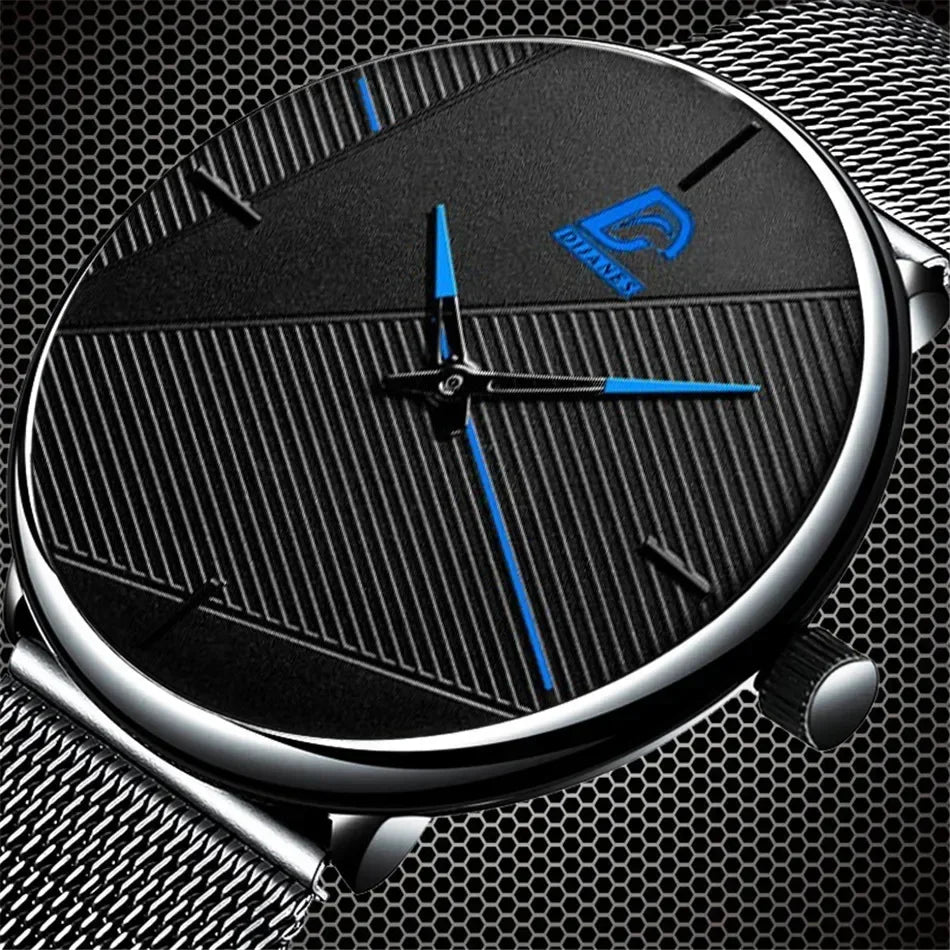 Silent Precision – 2023 Men’s Ultra-Thin Minimalist Watch – Elegant Men's Accessory | Accessorio Uomo Elegante