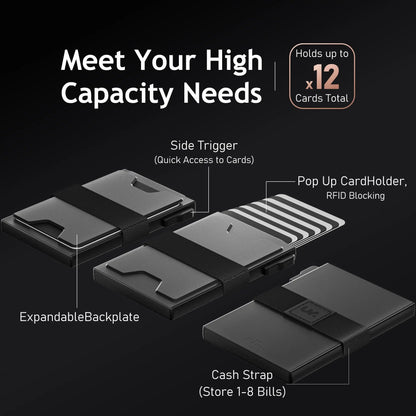 Metal Pop Up Wallet Men RFID Slim Card Holder – Elegant Men's Accessory | Accessorio Uomo Elegante