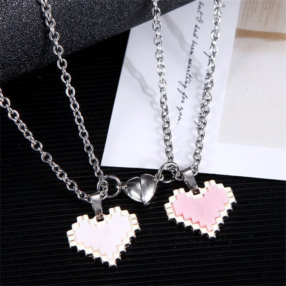 DRAVEN — Magnetic Attraction Couple Necklace – Valentine’s Day Friendship Jewelry Set