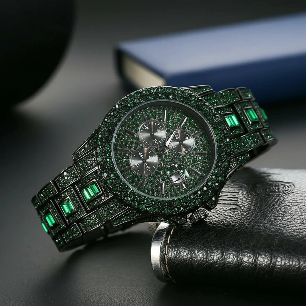 Crimson Ice – Men’s Red Steel Luxury Watch 2025 Edition – Elegant Men's Accessory | Accessorio Uomo Elegante